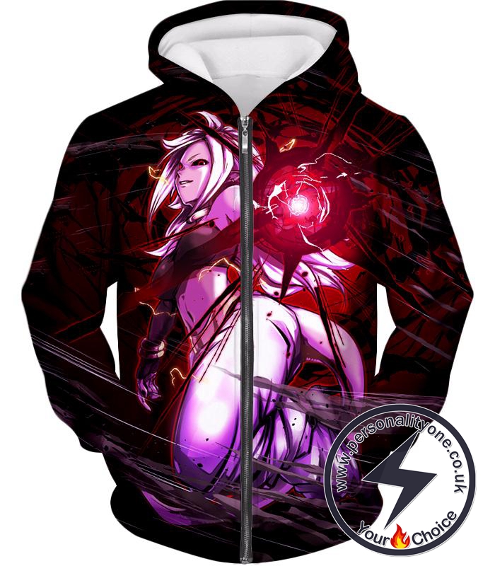 Dragon Ball Super Dragon Ball FighterZ Android 21 Awesome Graphic Action Zip Up Hoodie